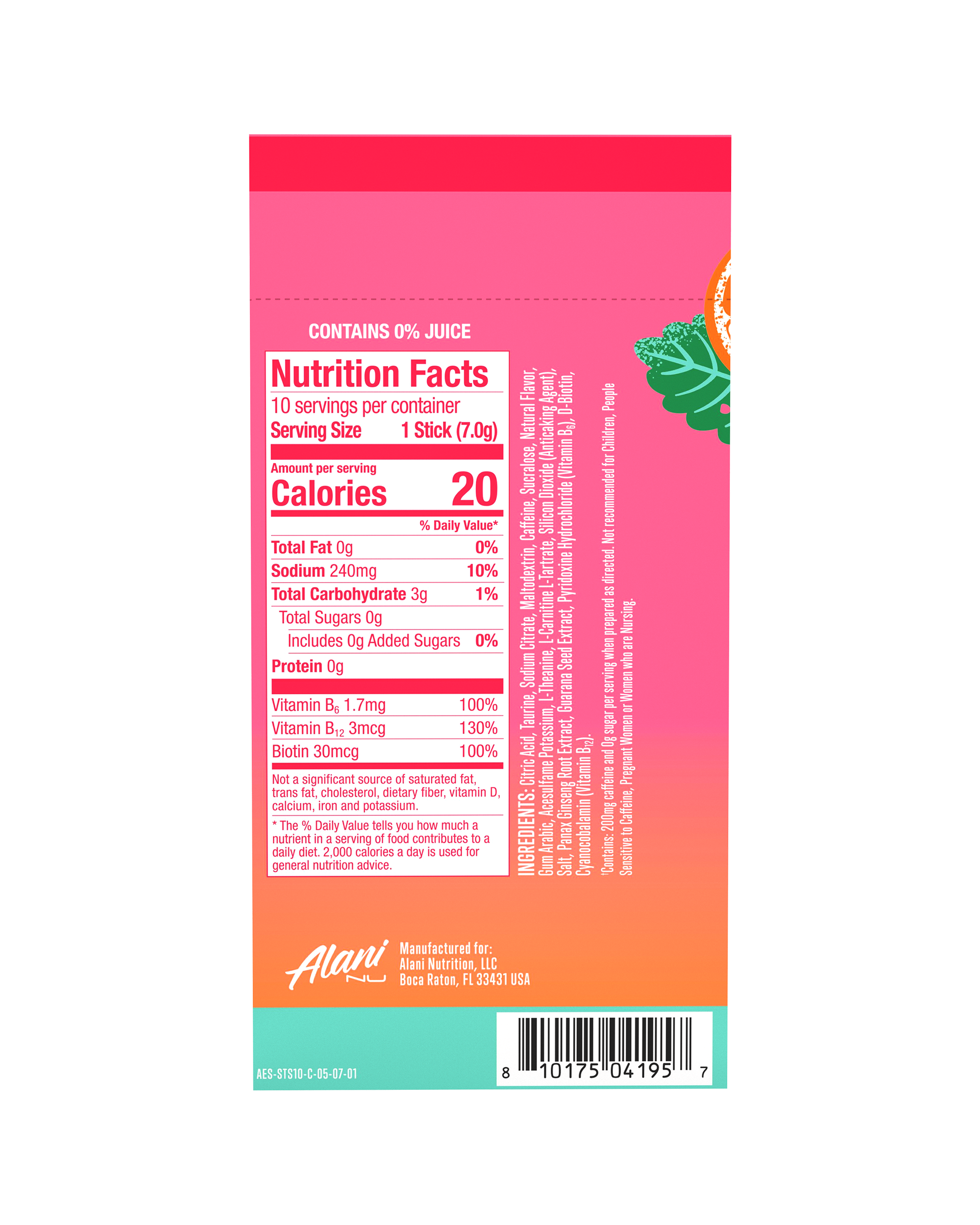 Energy Sticks - Strawberry Sunrise #03710