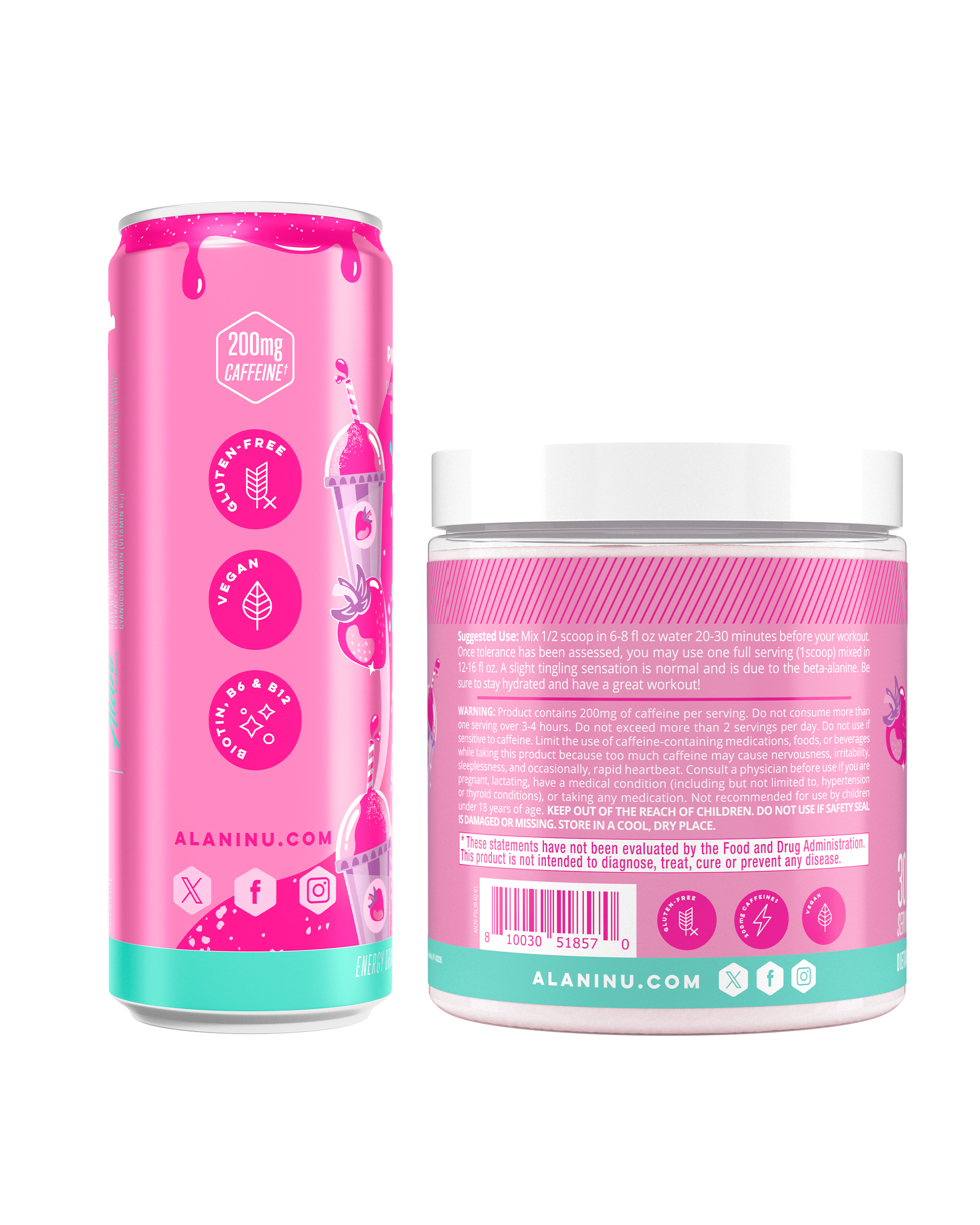 Energy Drink & Pre-Workout - Pink Slush #021GJ