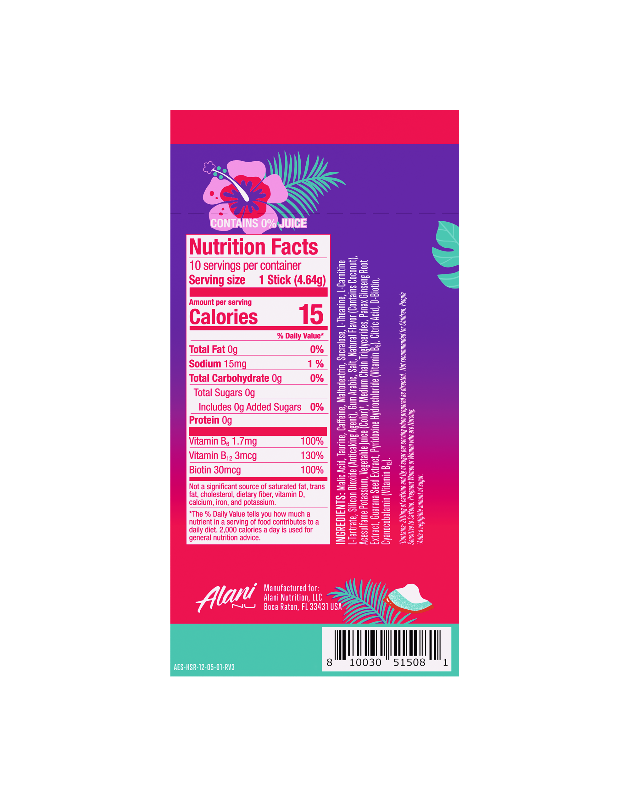 Energy Sticks - Hawaiian Shaved Ice #032PO