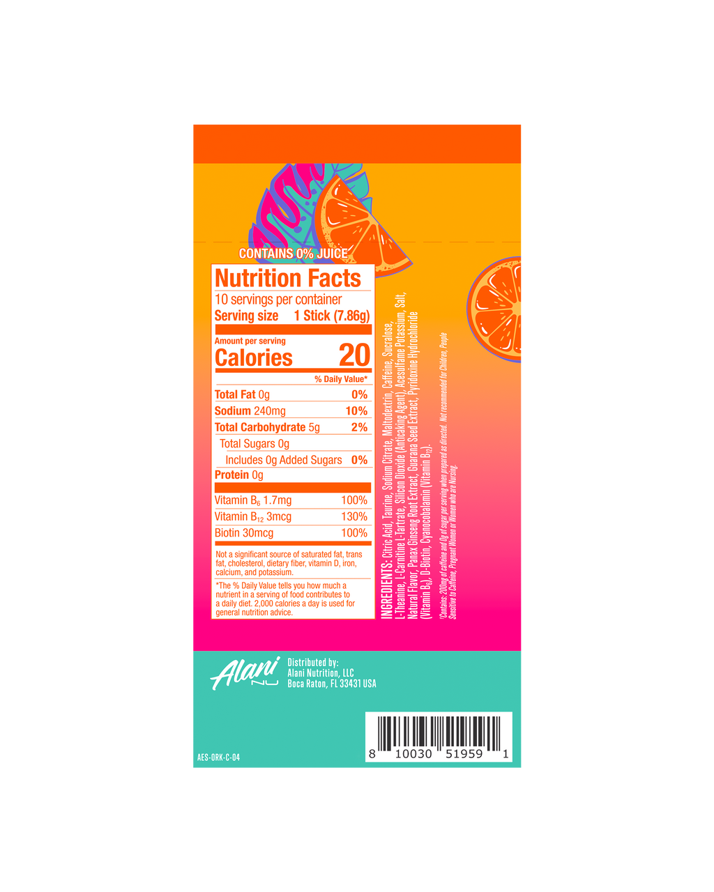 Energy Sticks - Orange Kiss #03485