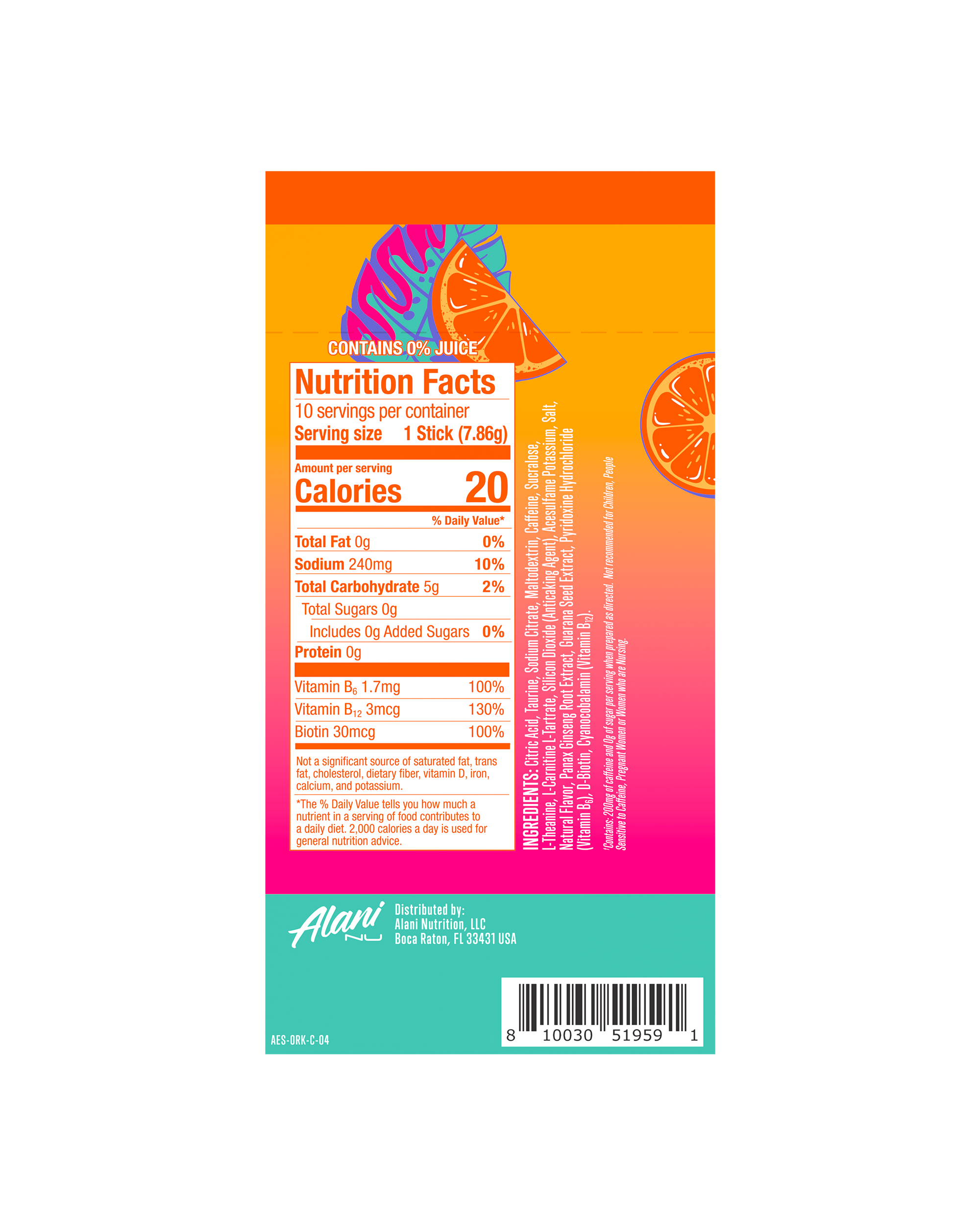 Energy Sticks - Orange Kiss #03485