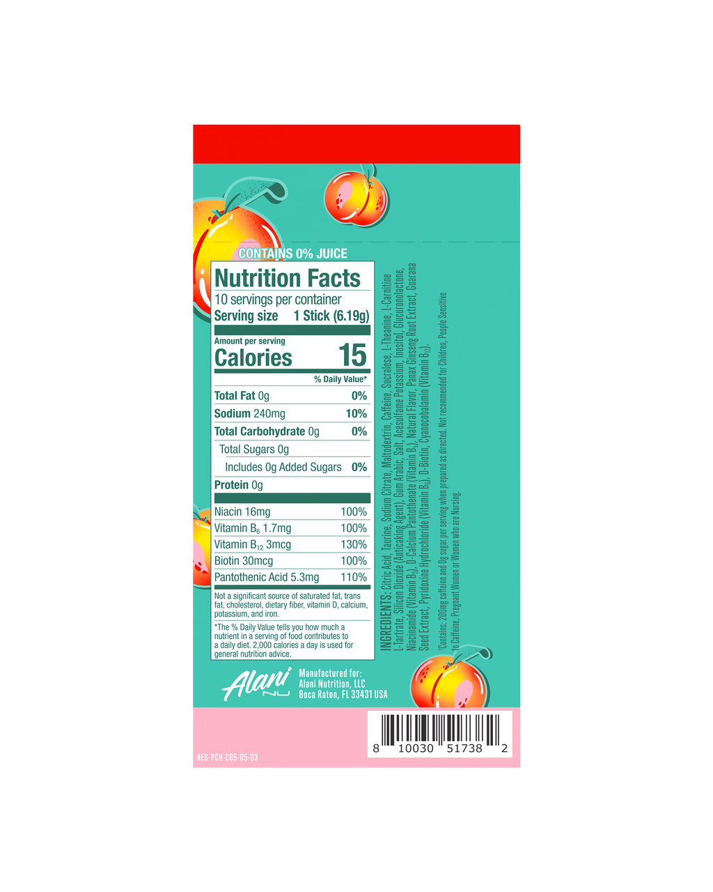 Energy Sticks - Juicy Peach #0334H