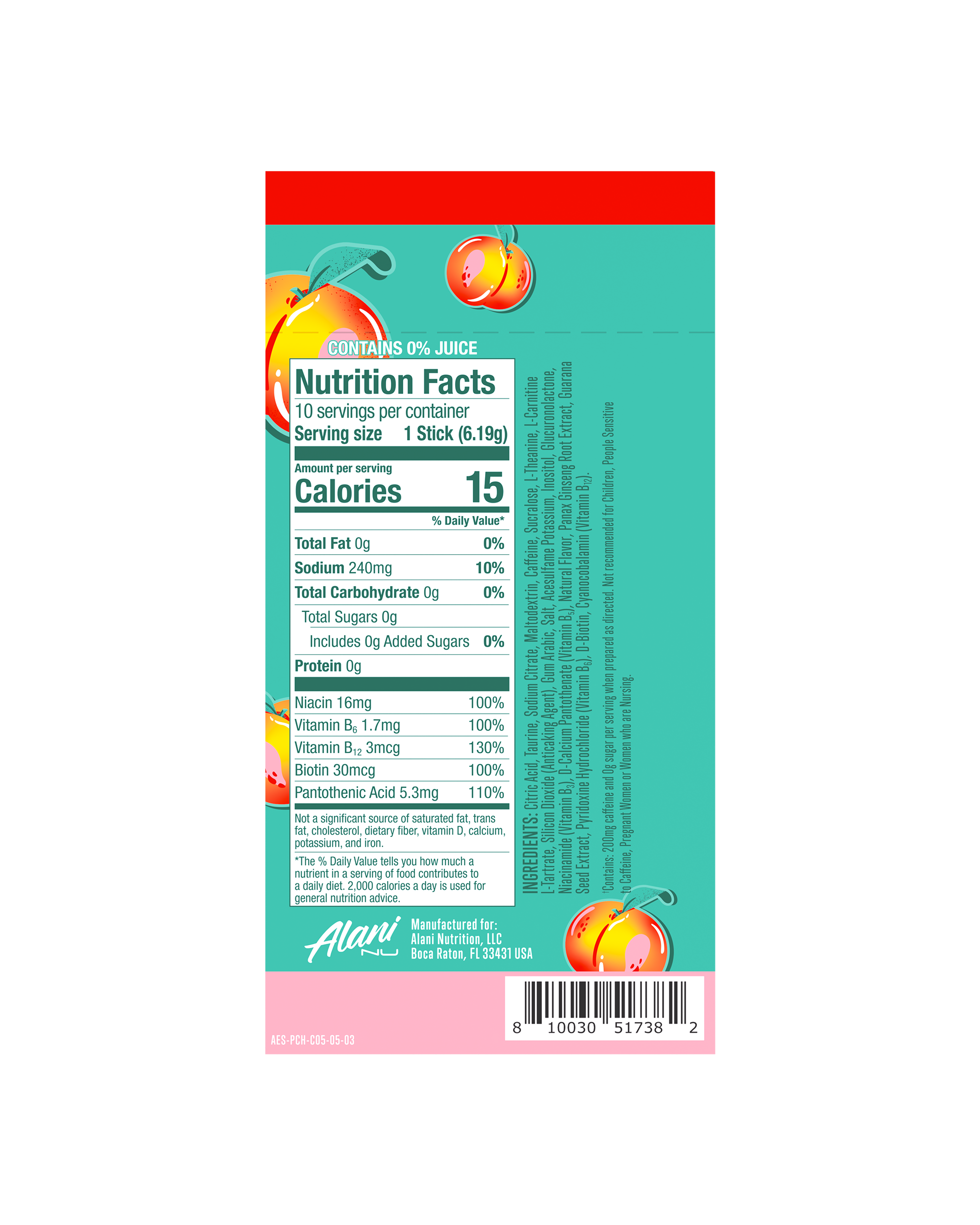 Energy Sticks - Juicy Peach #0334H