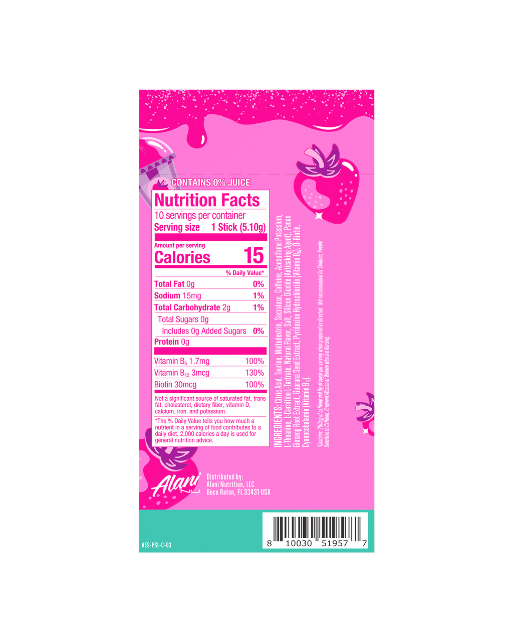 Energy Sticks - Pink Slush #035JV