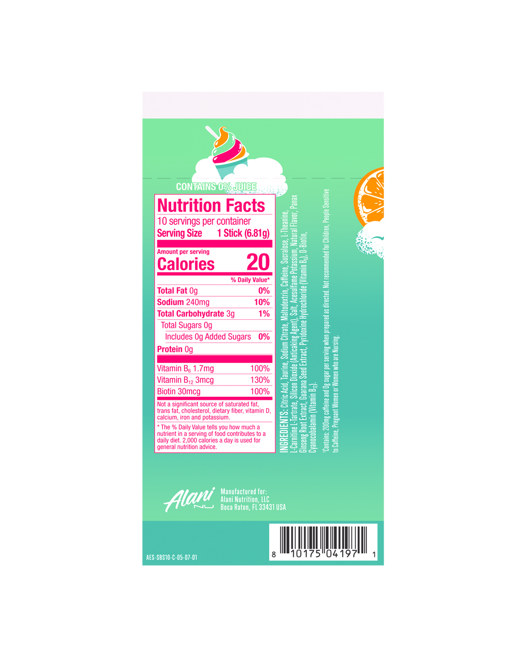 Energy Sticks - Sherbet Swirl #036MR